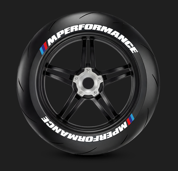 Stickers de pneu M PERFORMANCE Blanc - LM STICK’ART