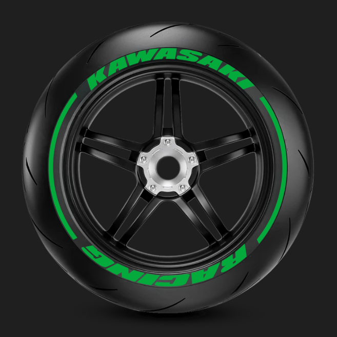 Tire stickers KAWASAKI RACING + LINES