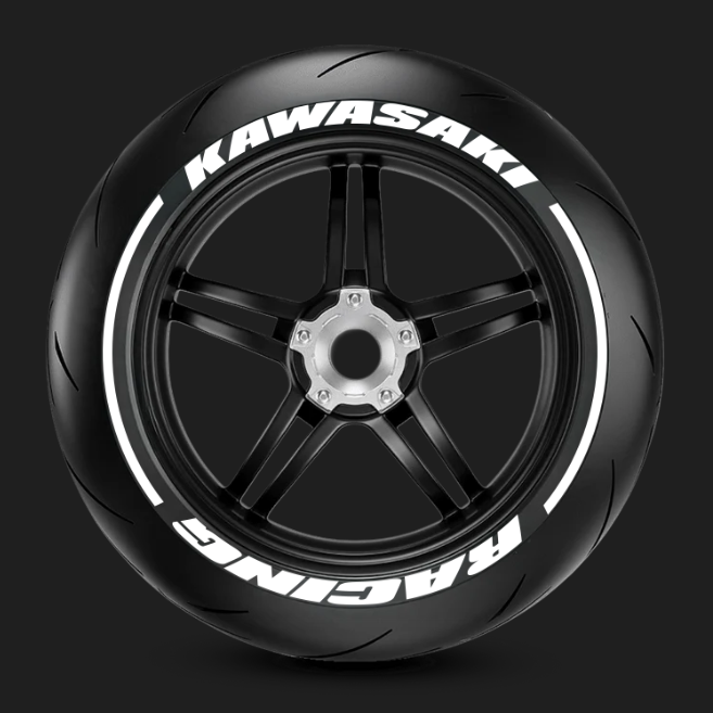 Tire stickers KAWASAKI RACING + LINES