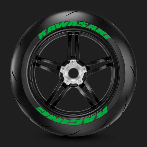 Stickers de pneu KAWASAKI RACING Vert - LM STICK’ART