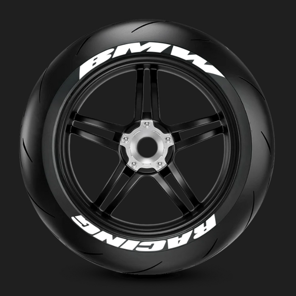 Stickers de pneu BMW RACING Blanc - LM STICK’ART