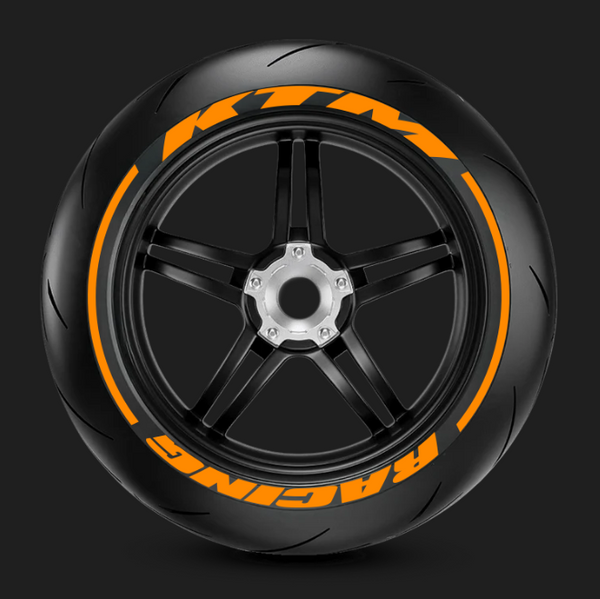Stickers de pneu + lignes KTM RACING Orange - LM STICK’ART