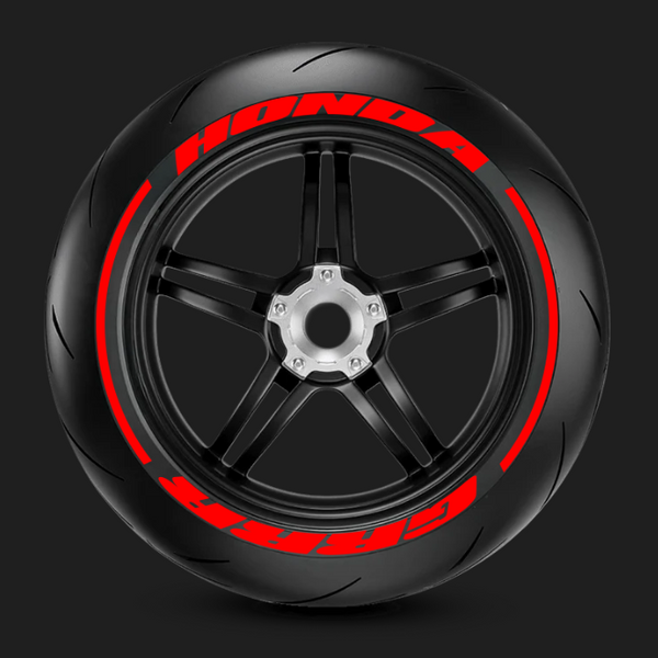 Stickers de pneu + lignes HONDA GRRR Rouge - LM STICK’ART
