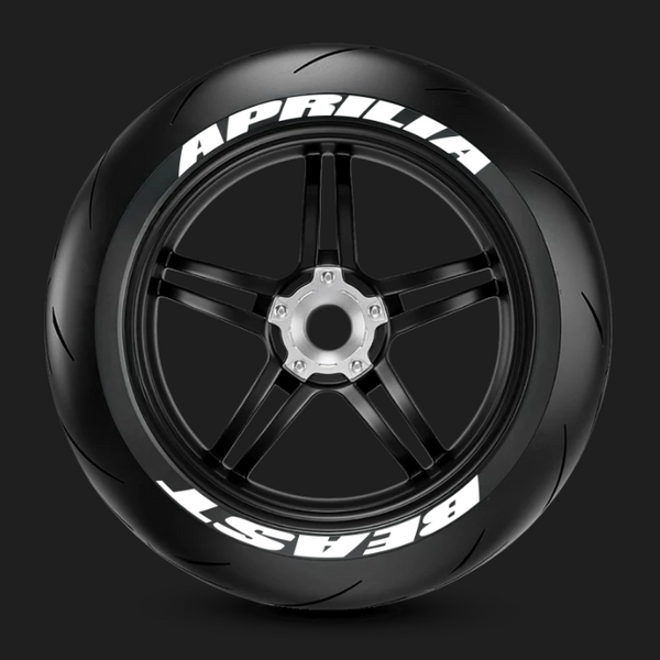 Stickers de pneu APRILIA BEAST Blanc - LM STICK’ART