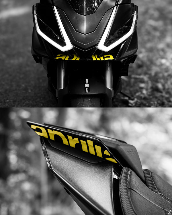 Kit déco APRILIA TUONO V4 21-24 capot de selle + sous phare Jaune - LM STICK’ART