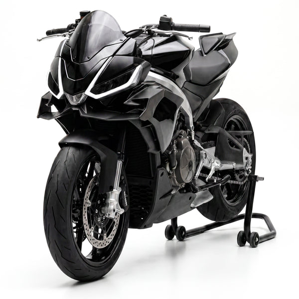 Aileron Aprilia Tuono 660 2020-2026 AeroX RS 3D Plastic noir - LM STICK’ART
