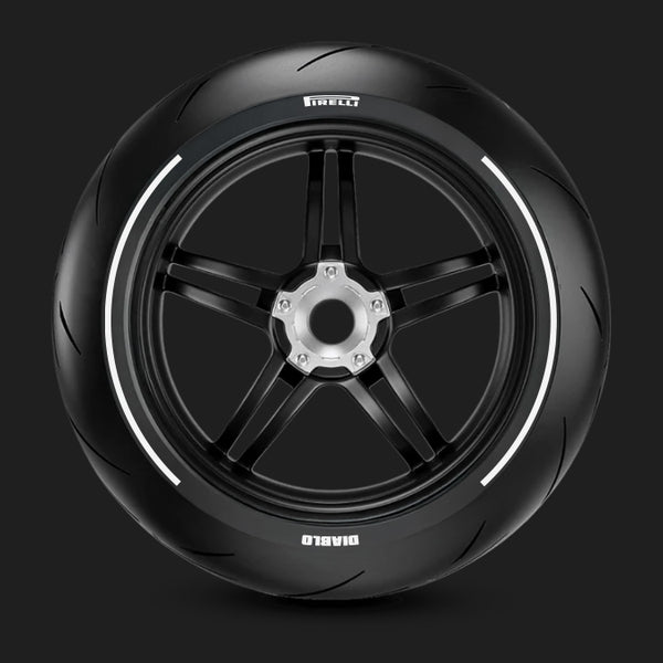 Stickers de pneu PIRELLI DIABLO Blanc - LM STICK’ART