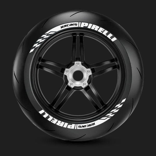 Stickers de pneu PIRELLI RACING Blanc / Oui - LM STICK’ART