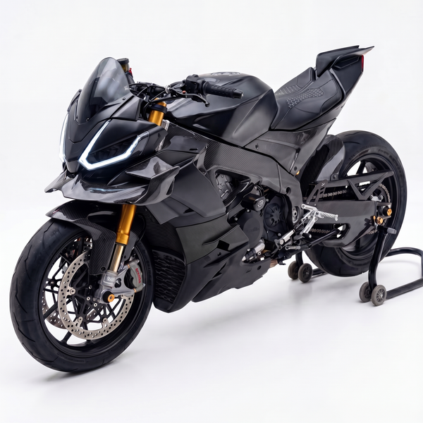 Aileron Aprilia Tuono V4 2021-2024 AeroX RS 3D Plastic noir - LM STICK’ART
