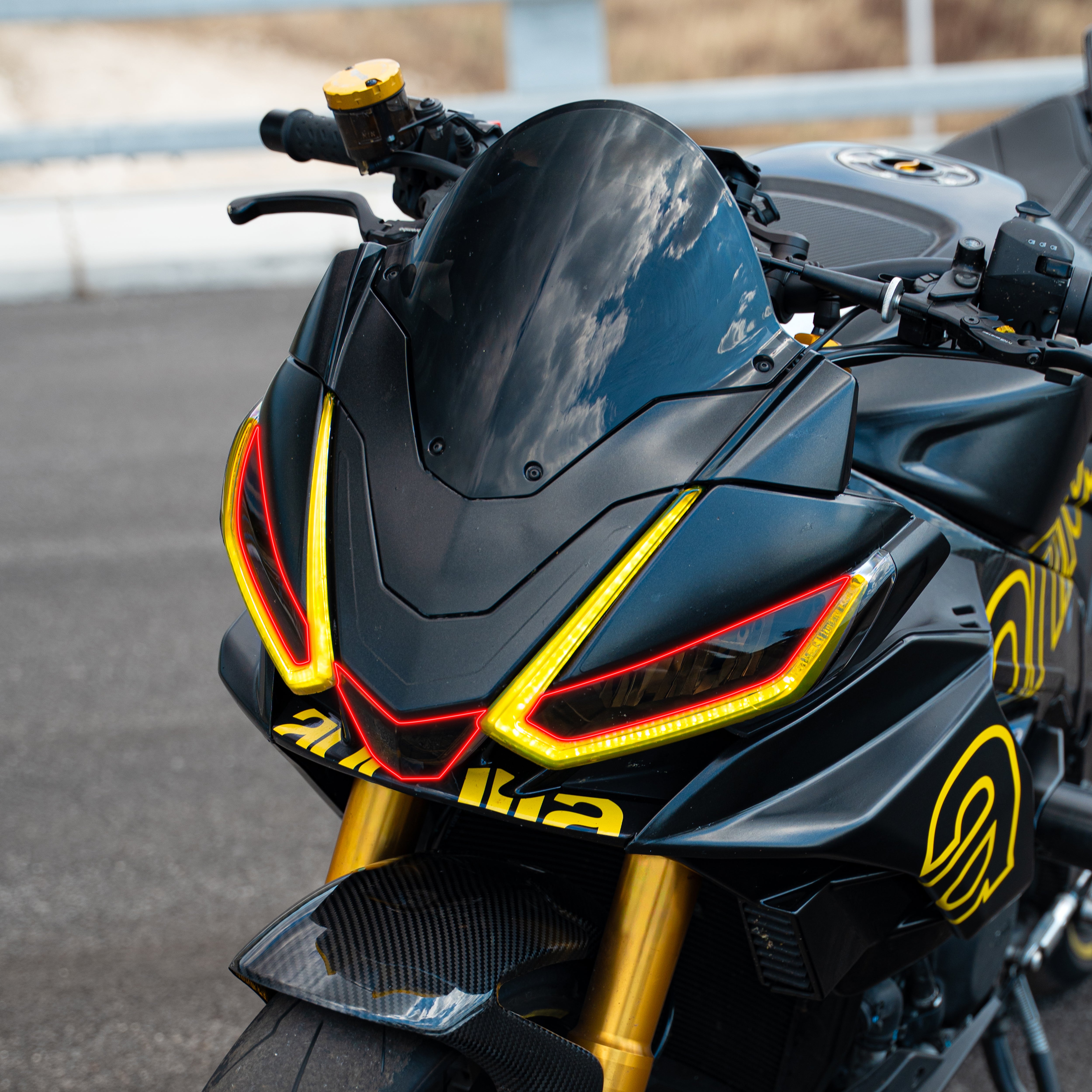 Transparent tinted film for front and rear headlight for Tuono V4 - RSV4 - RS660 - Tuono 660